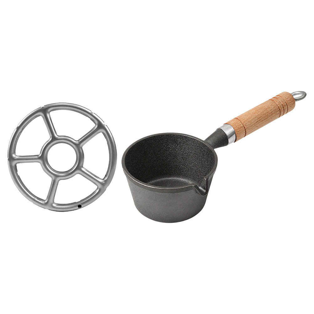 Camping Cooking Flat Top - Mini Cast Iron Saucepan Style Pan