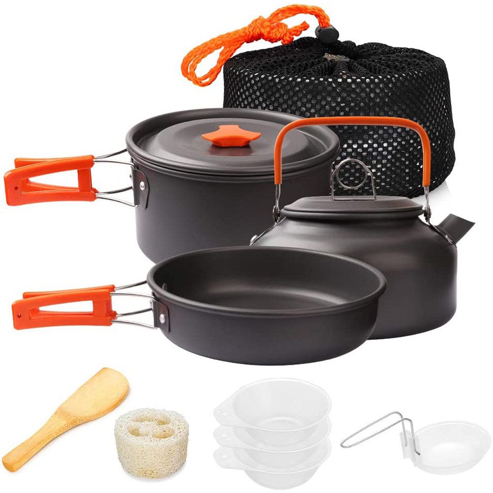 Camping Cooking Organizer - 1pcs/1set Camping Cookware Kit Outdoor Cooking